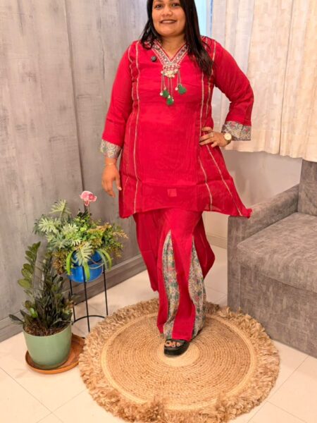Red Kurta-Sharara Set