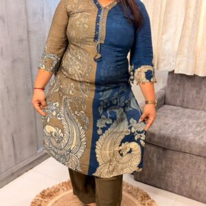 Olive & Indigo Paisley Kurta
