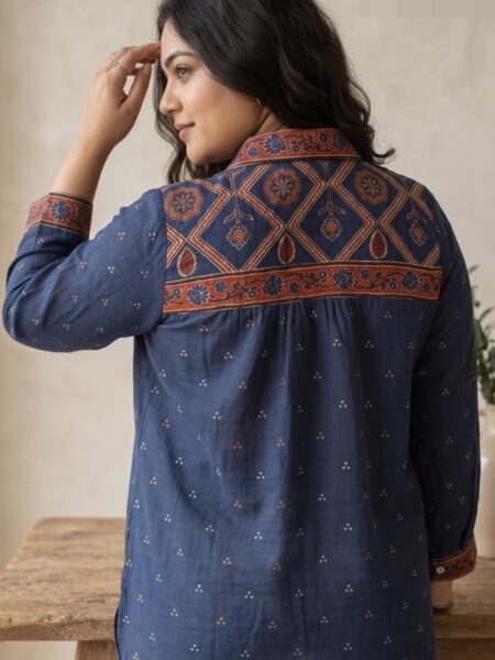 Blue Rust Yoke Shirt