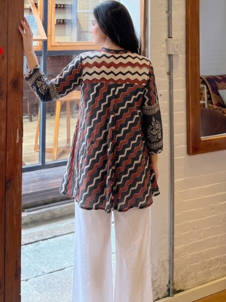Brown Printed Kurti