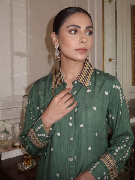 Green Printed Shirt
