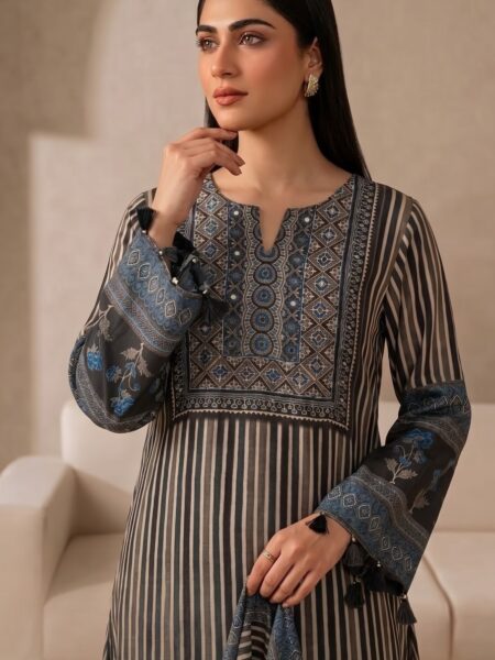 Grey Striped Kurti