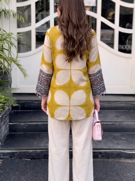 Mustard Circle Print Shirt