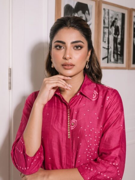 Pink Chikankari Tunic