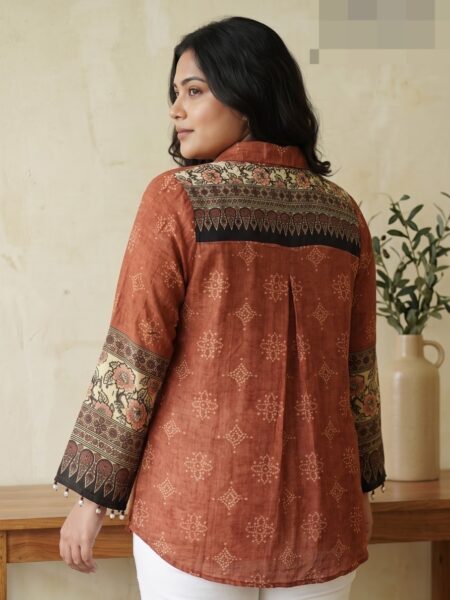Rust Brown Yoke Shirt