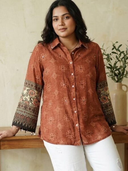 Rust Printed Shirt