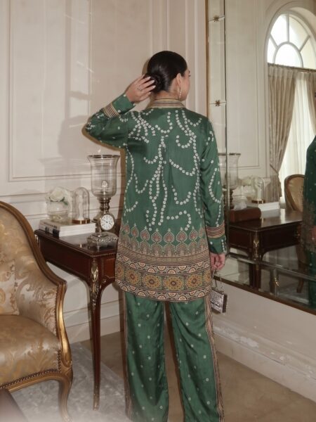 Green Printed Kurta Set
