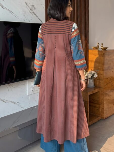 Mauve Blue Kurta Set