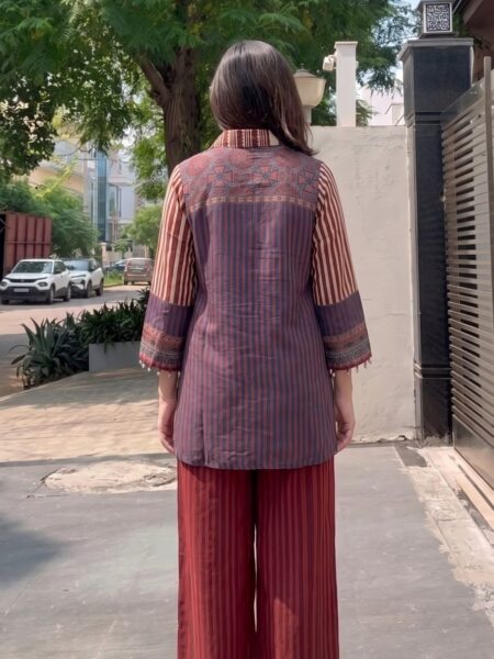 Mauve Kurta With Maroon Palazzo