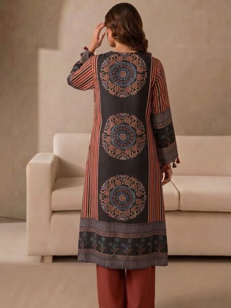 Mauve Printed Kurta Palazzo Set