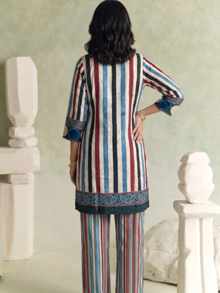 Multicolour Striped Co Ord Set