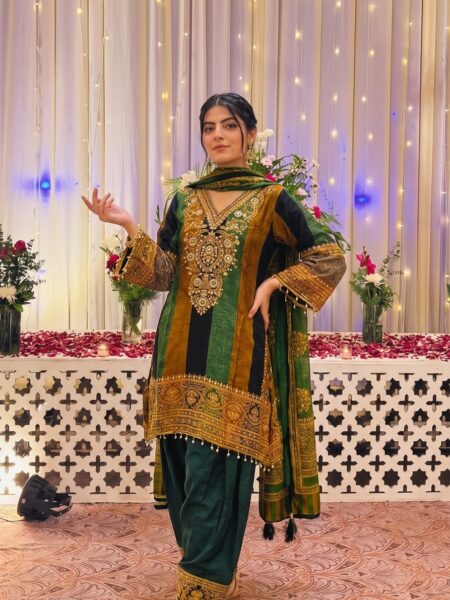 Olive Green Kurta Salwar Set
