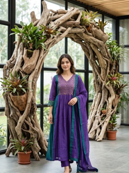 Purple Anarkali Gown