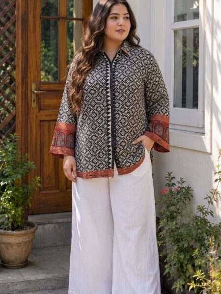 Grey Green Printed Shirt